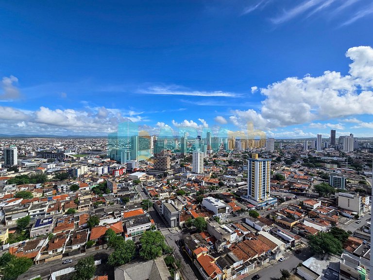 Apê com vista maravilhosa no Ed. Zélia Mota